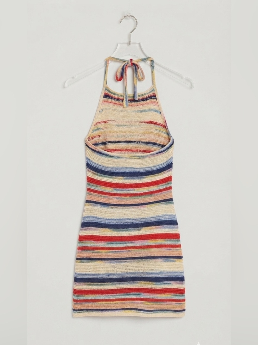 adidas x KSENIASCHNAIDER Lifestyle Stripe Halter Cotton Blend Minidress - Picture 4 of 9